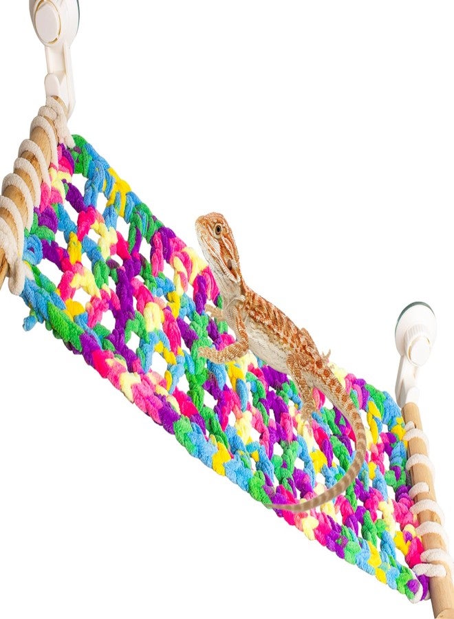FlidRunest Winter Warm Bearded Dragon Hammock with Suction Cups, Large Soft Lizard Hammock Sleeping Bed, Hanging Reptile House Tent Tank Beds - Image 1